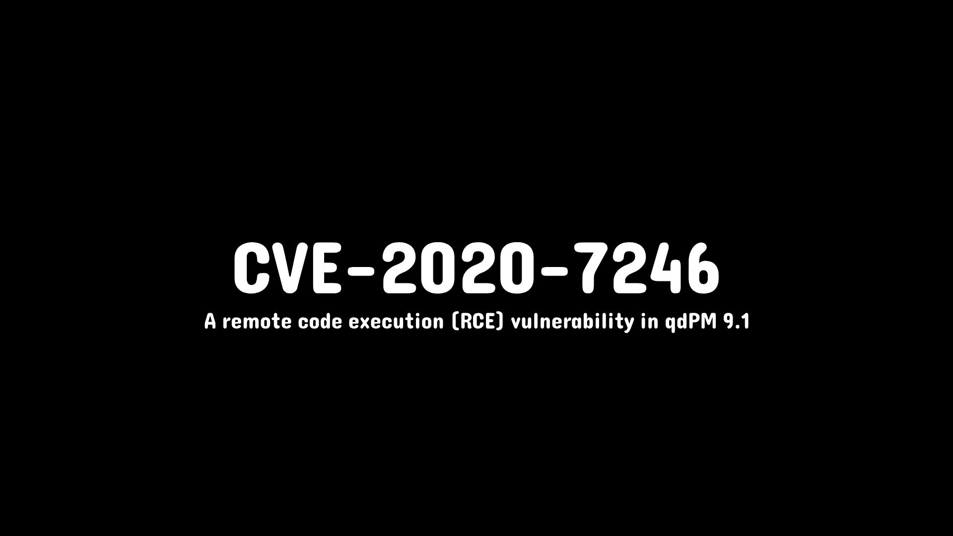 CVE-2020-7246: A remote code execution (RCE) vulnerability in qdPM 9.1